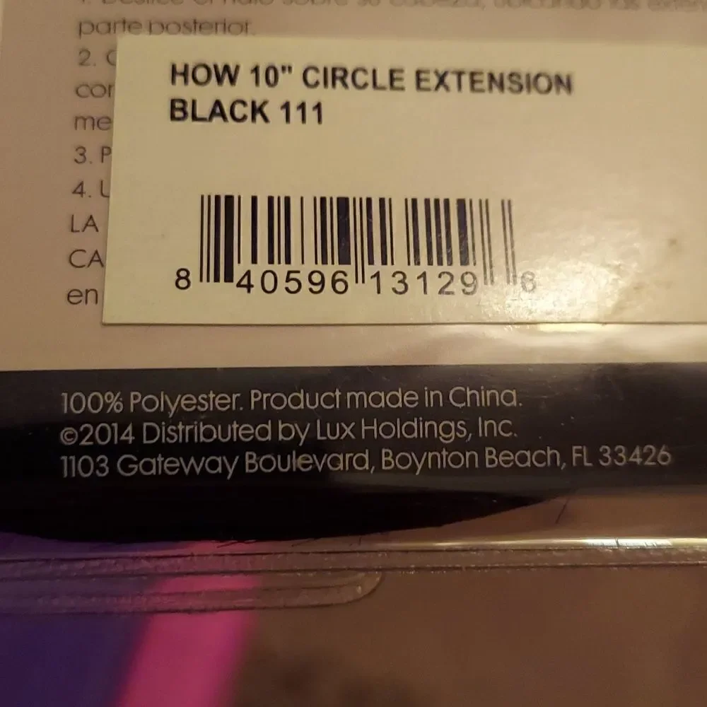 HOW Circle Hair Extension Black 10